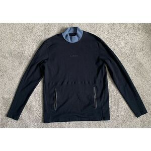 Oakley Men's Size MEDIUM Blackout‎ Cycling Collar Utility Long Sleeve Shirt 2018